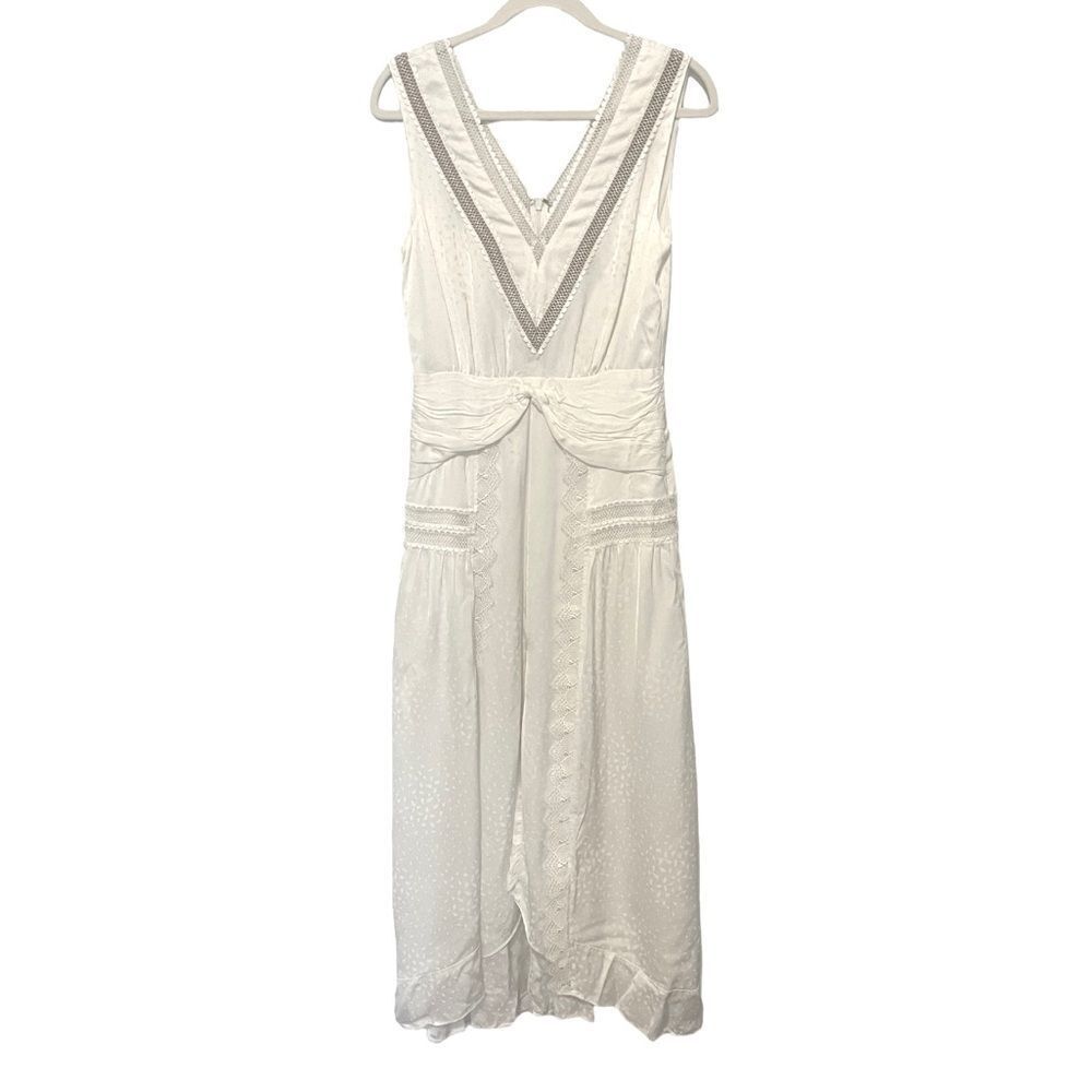Self portrait white vintage look maxi dress